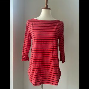 NWOT Joe Fresh cute cotton boatneck stripe t-shirt in red/navy, Parisian style